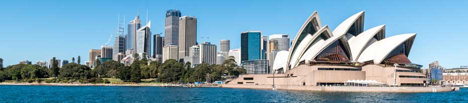 Sydney harbour and Opera house
